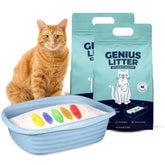 Genius Litter health-monitoring crystal litter pack front for at-home health awareness