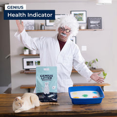 Genius Litter odor-control crystals help keep the box fresher longer.