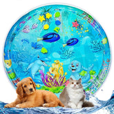 Genkasar water sensor playmat for cats and dogs offers interactive cooling and water play.