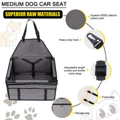 GENORTH dog car seat pocket storage for accessories on road trips
