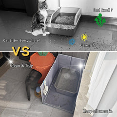 Gesomepurrz High-Sided Enclosure reduces litter splash and protects floors.