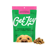 Get Joy freeze-dried beef liver treats in a 4oz pack, high-protein rewards for dogs.