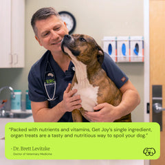 Get Joy beef heart treats grain-free ingredients for sensitive tummies.