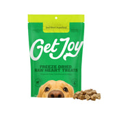 Get Joy freeze dried beef heart treats in a 4oz pack; ideal for training rewards.