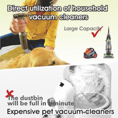 Gforest deshedding tool with large dust tank reduces frequent emptying.