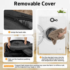 GGIB calming dog bed soft plush fabric with claw resistance
