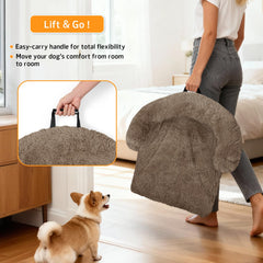 GGIB calming dog bed raised edges for head and neck support