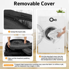 GGIB Calming Dog Bed with washable fabric eases after-play cleaning.