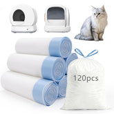 Giaceaw 120-count extra-large cat litter box bags offer durable waste containment.