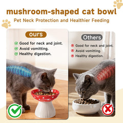 Giciubui whisker-friendly bowl reducing whisker contact during meals.