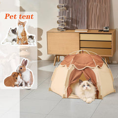 Gigreinc cat tent breathable fabric helps pets stay cool.