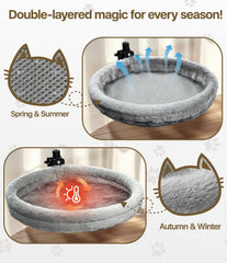 Giisorde sunken-design cat bed for private lounging