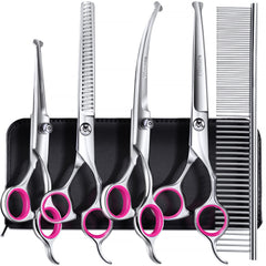 Gimars 6-in-1 dog grooming scissors set, versatile kit for professional pet grooming tasks.