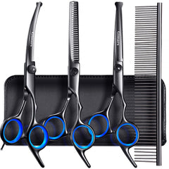 Gimars dog grooming scissors kit closeup blades showing sharp edge for clean cuts