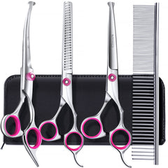 Gimars straight grooming scissors for precise trims with ergonomic grip