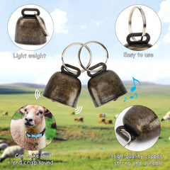 Brass sheep bell creates clear, long-lasting sound for easier locating.