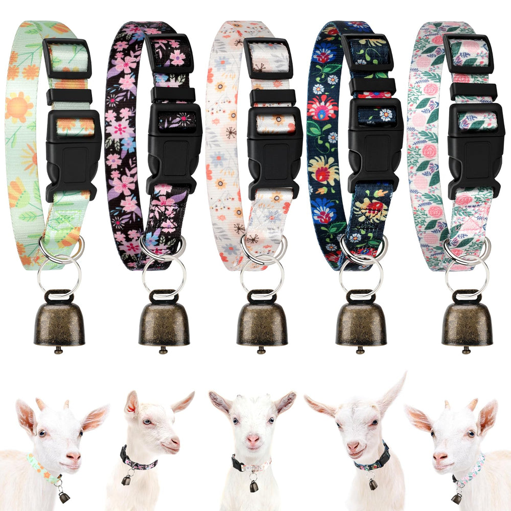 GINDOOR goβat-collar with bell in black helps locate grazing goats.