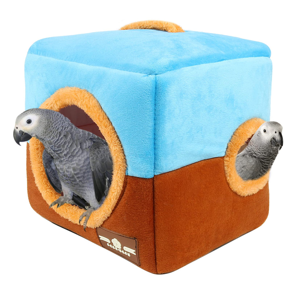 GINDOOR large parrot nest house front view showing cozy warm exterior