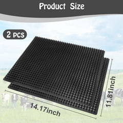 GINDOOR middle livestock scratcher pad mounted on a fence for easy grooming