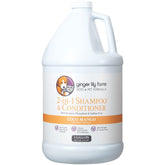 Ginger Lily Farms Coco Mango dog shampoo bottle ready for grooming