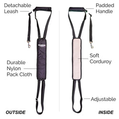 GingerLead adjustable sling length enabling secure upright position.