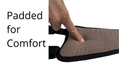 GingerLead Easy Lift sling close-up of padded rear harness for gentle lifting
