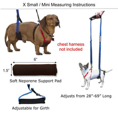 GingerLead padded sling strap cushions the chest for comfortable lifting.