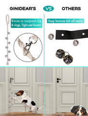 Adjustable length with snap button on GINIDEAR dog bells