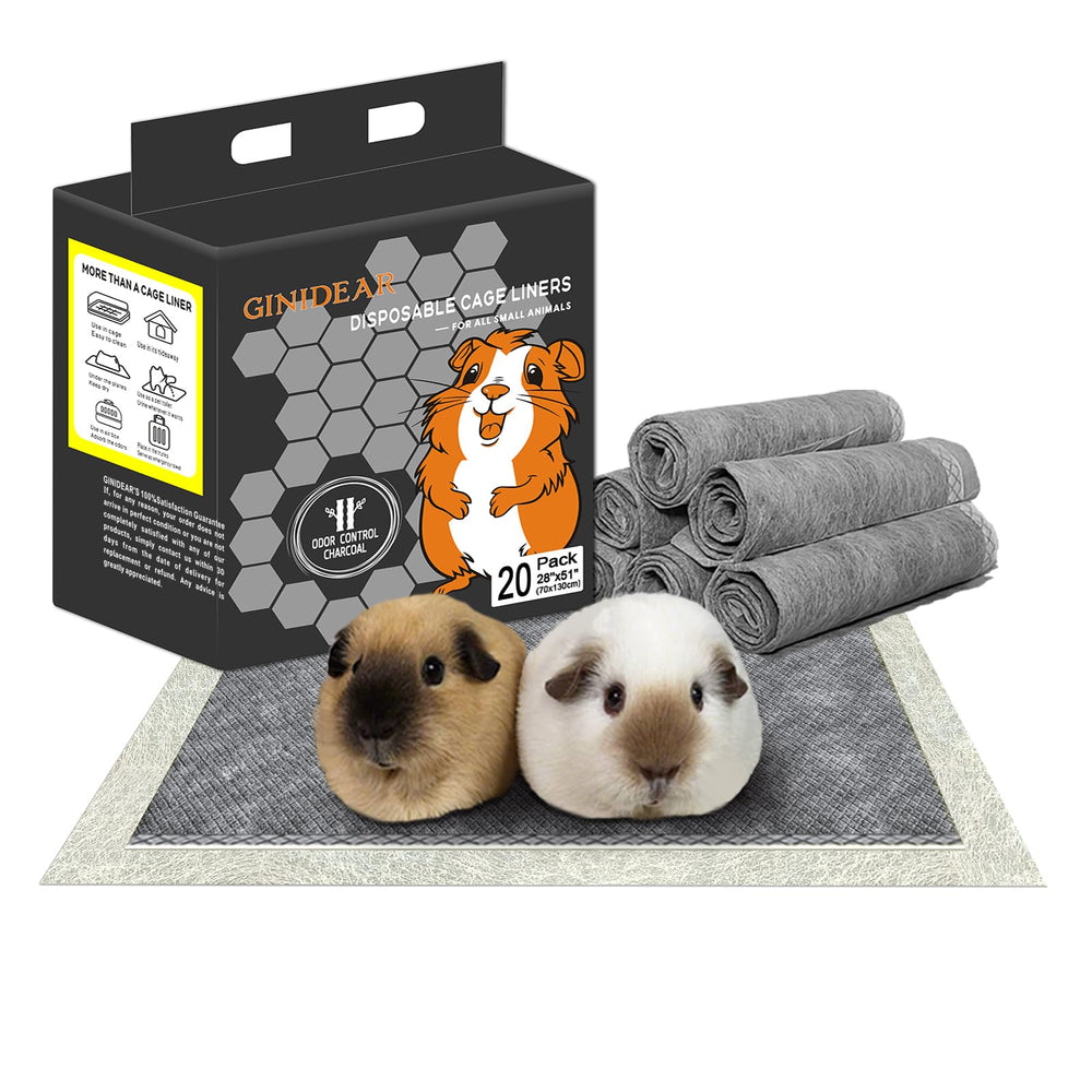 GINIDEAR guinea pig bedding with charcoal odor control keeps cages fresh