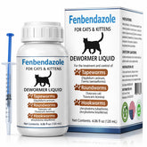 Ginzeca cat dewormer bottle shows convenient dosing for home use.