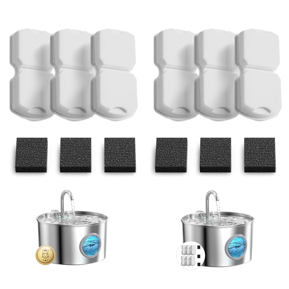GIOTOHUN 12-filter set packaging for clean, ready-to-use cat fountain water