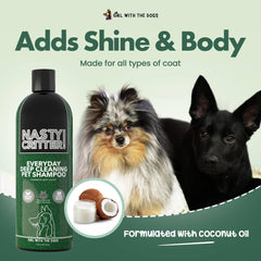 Girl With The Dogs NASTY CRITTER dilution-ready packaging enables economical grooming.