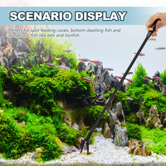 Gisafai long tongs removing debris from the tank bottom