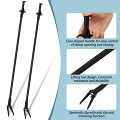 Gisafai aquarium tongs with serrated top for secure grip