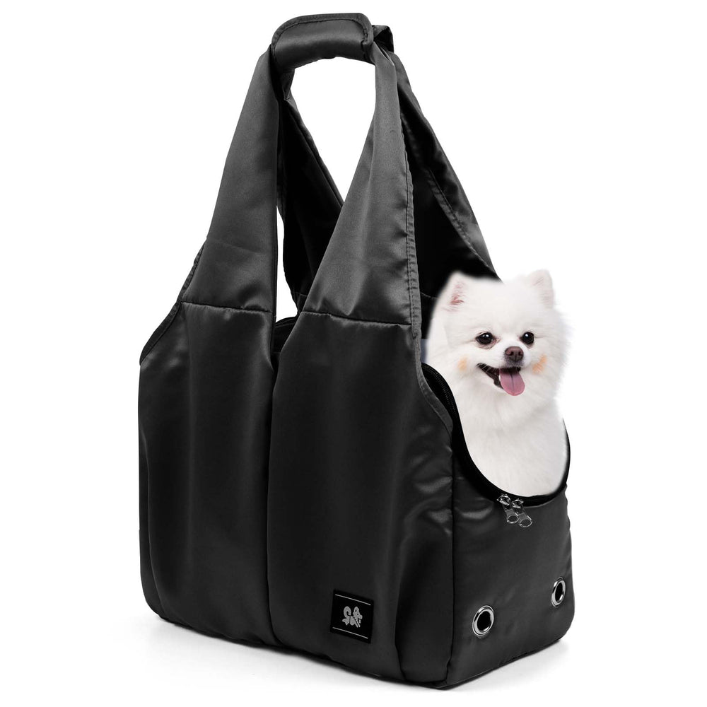Gisaryc dog purse carrier front view with pet inside for comfortable travel