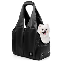 Gisaryc dog purse carrier front view with pet inside for comfortable travel