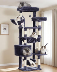 Gitelsnour cat tree base provides a sturdy lounging platform for large cats