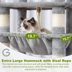 Gitelsnour cat tree large platforms offer comfy lounges for big cats