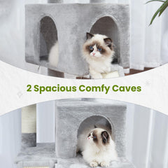 Gitelsnour cat tree with sisal scratching boards offers a durable surface for claws.