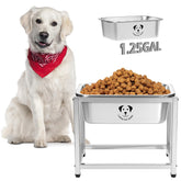 GIXSEGIE elevated dog water bowl stand for comfortable feeding at eye level.