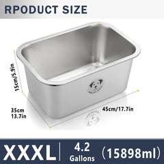 GIXSEGIE stainless steel bowl with non-slip base stays put