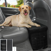 GJEASE car back seat extender with a soft top for pet comfort on long trips.