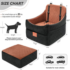 GL GLENSLAVE booster with memory foam cushion for pet comfort