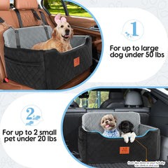 GL GLENSLAVE dog car seat in use with dog enjoying the window view