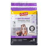 Glad Day to Night pads with activated carbon odor control for indoor training.
