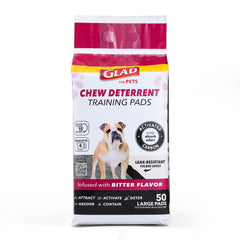 Glad for Pets activated carbon training pad laid flat for indoor potty training