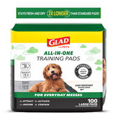 Glad for Pets pad top view shows six-layer absorption for reliable training