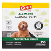 Glad for Pets charcoal pad with 23x23 inch size and reinforced leak-proof edges.