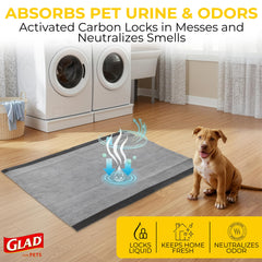 Glad for Pets six-layer leak-proof construction in a training pad