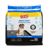 Glad for Pets XL charcoal training pad with odor control for indoor potty training.